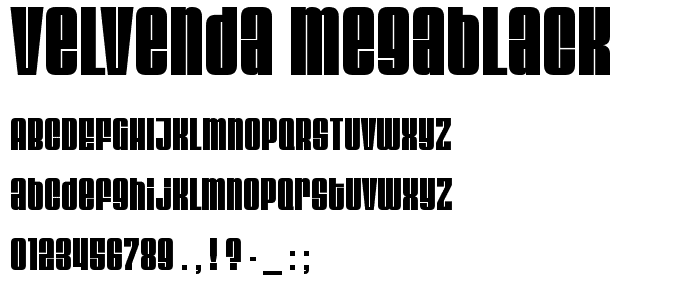 Velvenda Megablack font